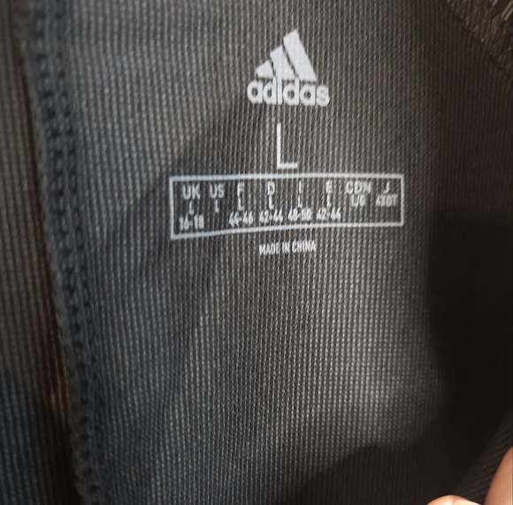 Adidas• Women's Long Sleeve UPF 50 black/ grey Dress. Sz L - Picture 6 of 12